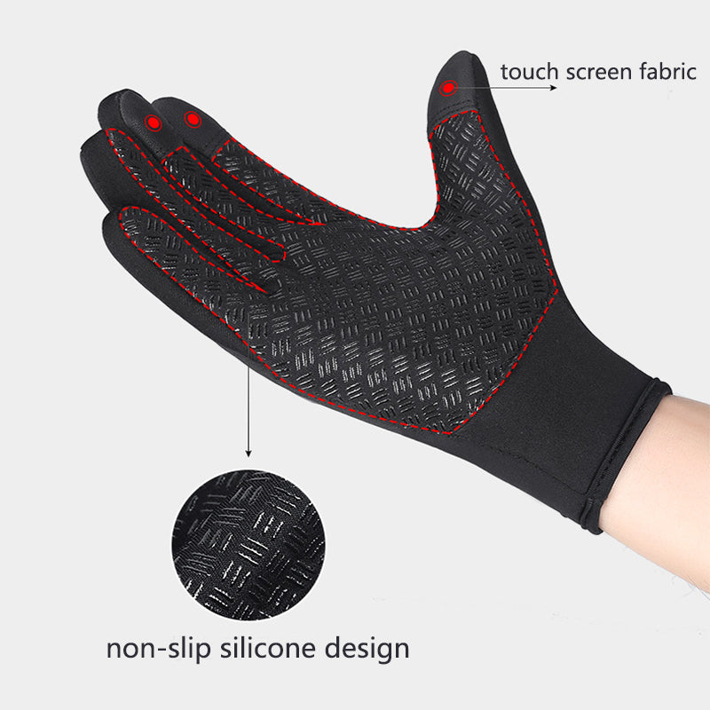 Winter Gloves for Cycling, Skiing & Motorcycle Riding Windproof & Waterproof Sports Gloves With Fleece Anti-Slip Gloves