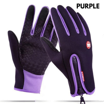 Winter Gloves for Cycling, Skiing & Motorcycle Riding Windproof & Waterproof Sports Gloves With Fleece Anti-Slip Gloves