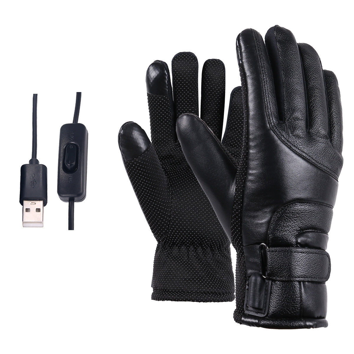 Electric Heated Gloves with USB Power Bank – Waterproof Windproof Winter Touchscreen Gloves for Men & Women