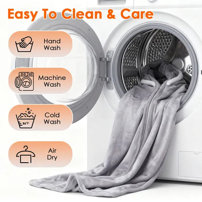 Wearable Electric Heated Blanket Hoodie USB Powered 8 Zone Electric Throw Blanket with Hood, 3 Heat Levels, Machine Washable