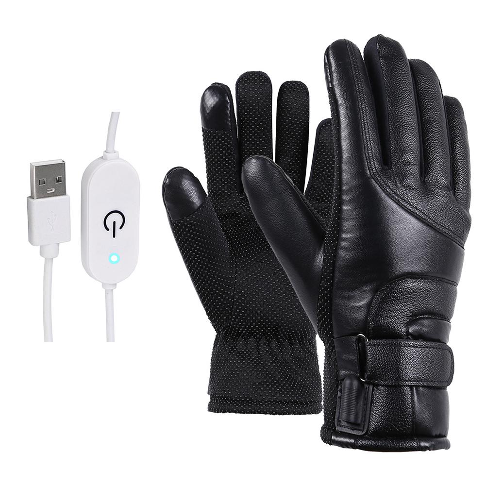 Electric Heated Gloves with USB Power Bank – Waterproof Windproof Winter Touchscreen Gloves for Men & Women