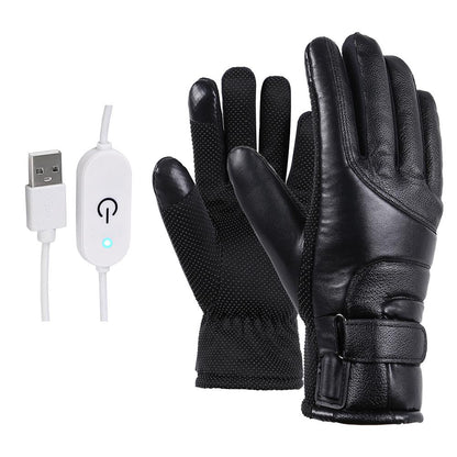 Electric Heated Gloves with USB Power Bank – Waterproof Windproof Winter Touchscreen Gloves for Men & Women