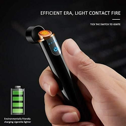 Mini Cylinder Smart LCD USB Lighter