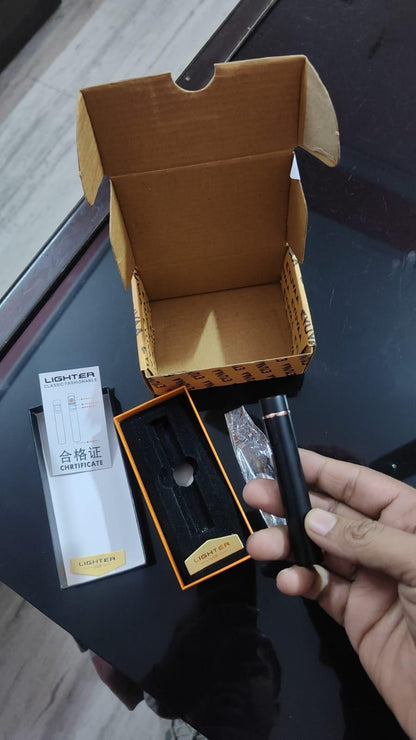 Mini Cylinder Smart LCD USB Lighter