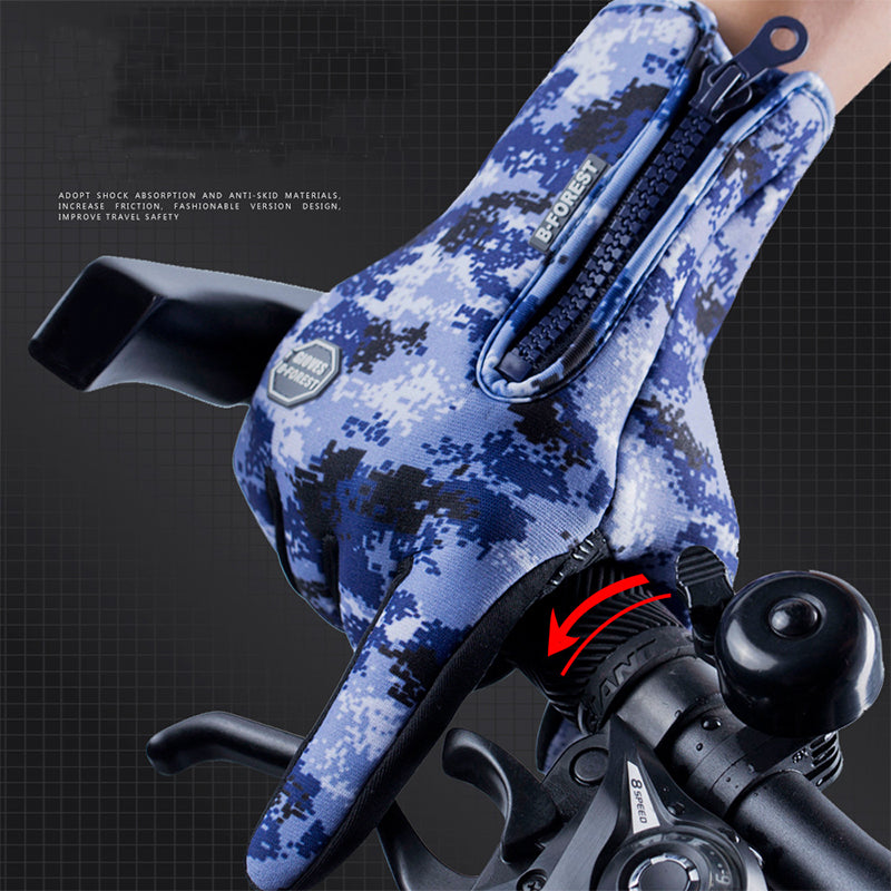 Winter Gloves for Cycling, Skiing & Motorcycle Riding Windproof & Waterproof Sports Gloves With Fleece Anti-Slip Gloves